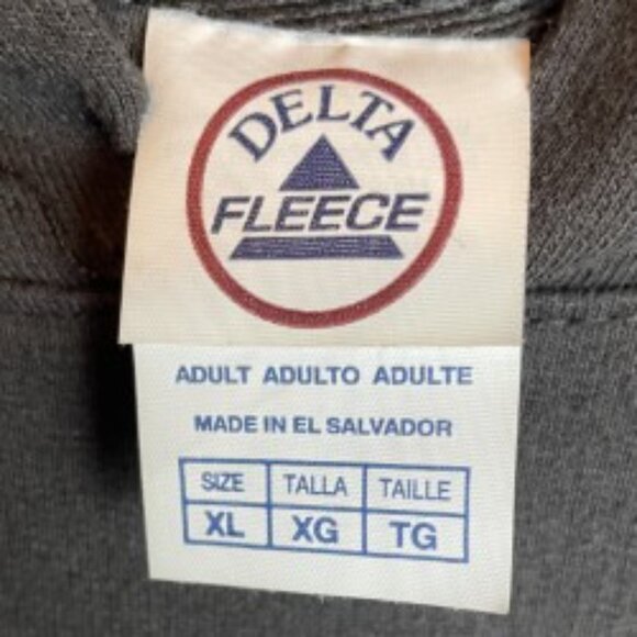 DELTA APPAREL RETRO STYLE PULLOVER SOFT BLACK BROOKLYN HOODIE SIZE XL - Picture 2 of 7